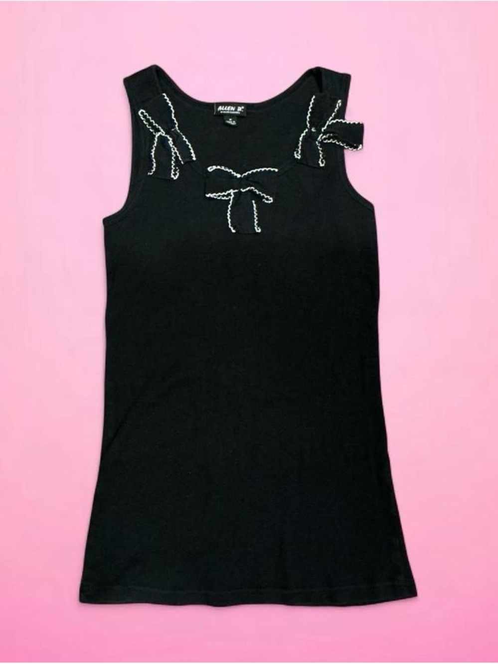 Allen B. By Allen Schwartz Black Tank with Bow Detail - Picture 5 of 8